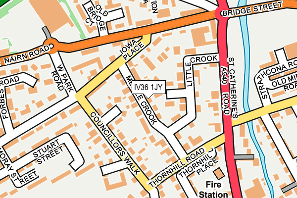 IV36 1JY map - OS OpenMap – Local (Ordnance Survey)