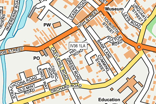 IV36 1LA map - OS OpenMap – Local (Ordnance Survey)