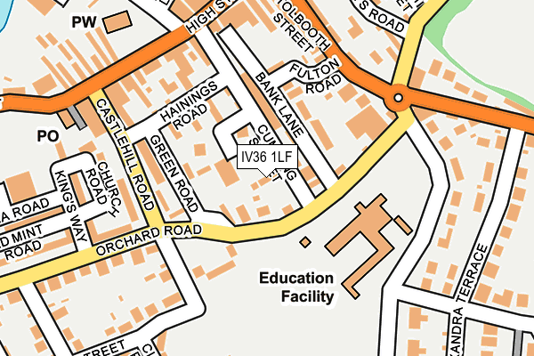 IV36 1LF map - OS OpenMap – Local (Ordnance Survey)