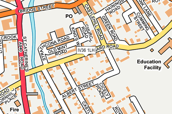 IV36 1LH map - OS OpenMap – Local (Ordnance Survey)