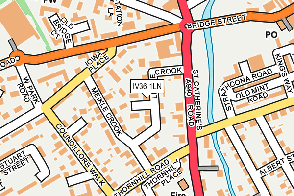 IV36 1LN map - OS OpenMap – Local (Ordnance Survey)