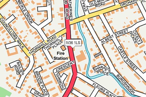 IV36 1LS map - OS OpenMap – Local (Ordnance Survey)