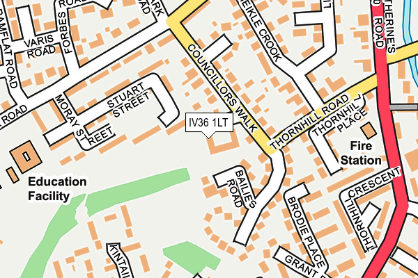 IV36 1LT map - OS OpenMap – Local (Ordnance Survey)