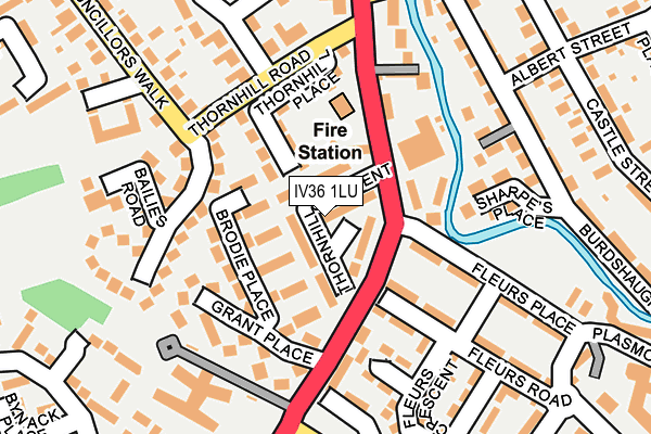 IV36 1LU map - OS OpenMap – Local (Ordnance Survey)
