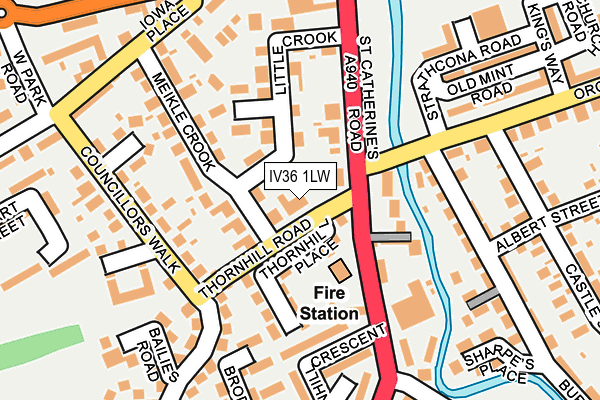 IV36 1LW map - OS OpenMap – Local (Ordnance Survey)