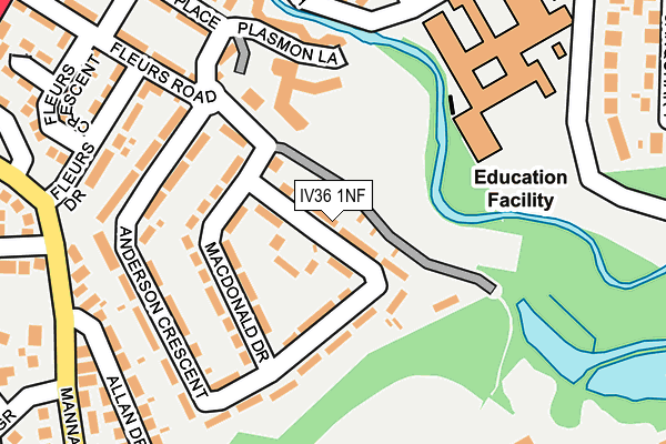 IV36 1NF map - OS OpenMap – Local (Ordnance Survey)