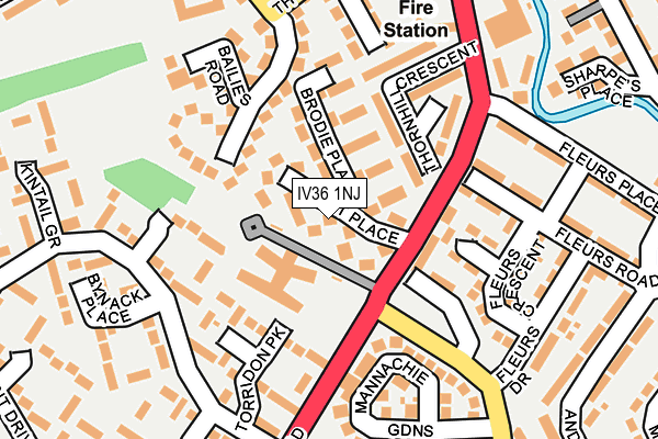 IV36 1NJ map - OS OpenMap – Local (Ordnance Survey)