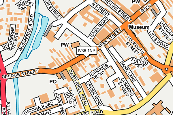 Map of FORRES HARDWARE LTD at local scale