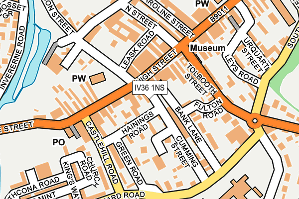 IV36 1NS map - OS OpenMap – Local (Ordnance Survey)