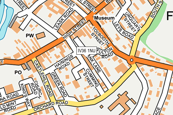 IV36 1NU map - OS OpenMap – Local (Ordnance Survey)