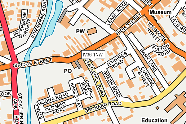IV36 1NW map - OS OpenMap – Local (Ordnance Survey)