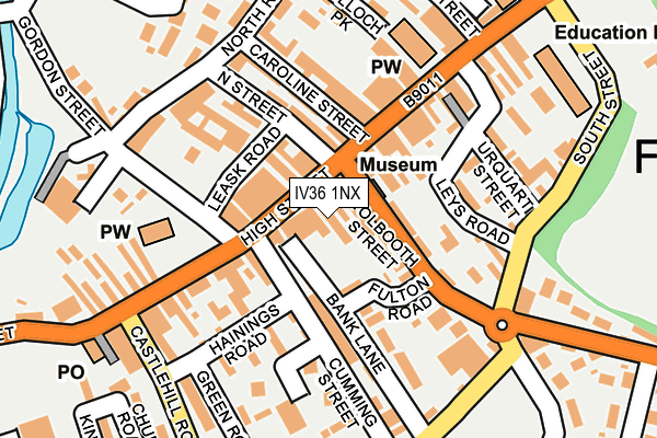 IV36 1NX map - OS OpenMap – Local (Ordnance Survey)