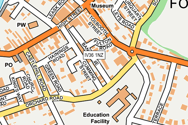 IV36 1NZ map - OS OpenMap – Local (Ordnance Survey)