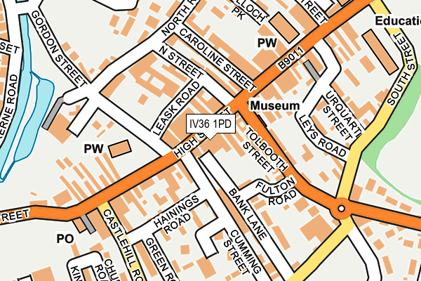 IV36 1PD map - OS OpenMap – Local (Ordnance Survey)