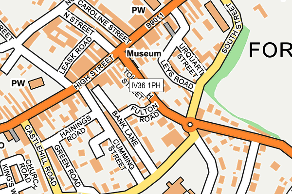 IV36 1PH map - OS OpenMap – Local (Ordnance Survey)