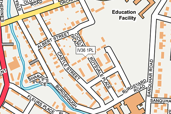 IV36 1PL map - OS OpenMap – Local (Ordnance Survey)