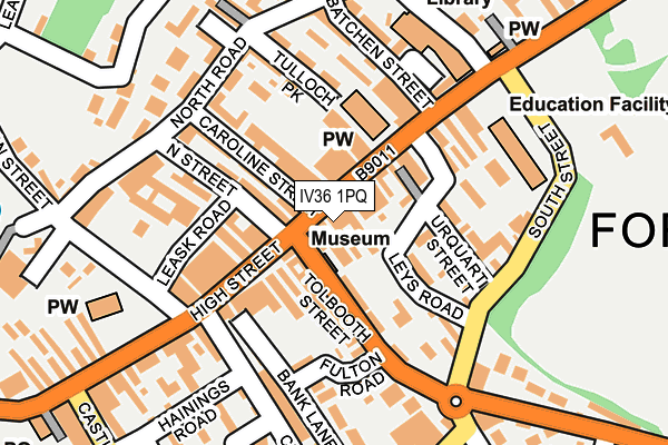 IV36 1PQ map - OS OpenMap – Local (Ordnance Survey)