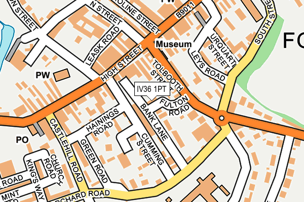 IV36 1PT map - OS OpenMap – Local (Ordnance Survey)