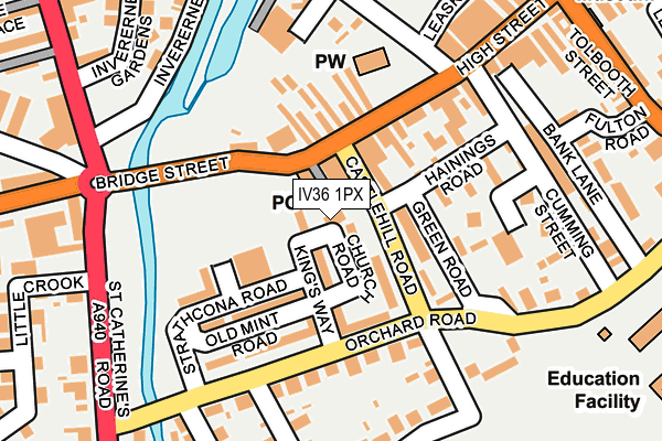 IV36 1PX map - OS OpenMap – Local (Ordnance Survey)