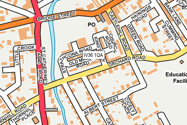 IV36 1QA map - OS OpenMap – Local (Ordnance Survey)
