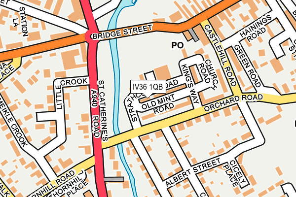 IV36 1QB map - OS OpenMap – Local (Ordnance Survey)