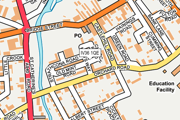 IV36 1QE map - OS OpenMap – Local (Ordnance Survey)