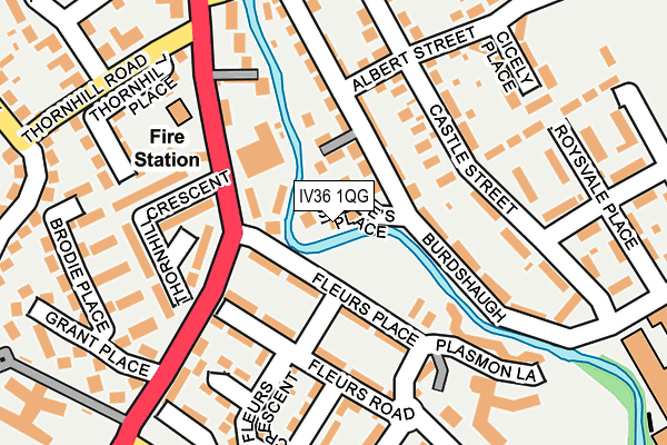 IV36 1QG map - OS OpenMap – Local (Ordnance Survey)