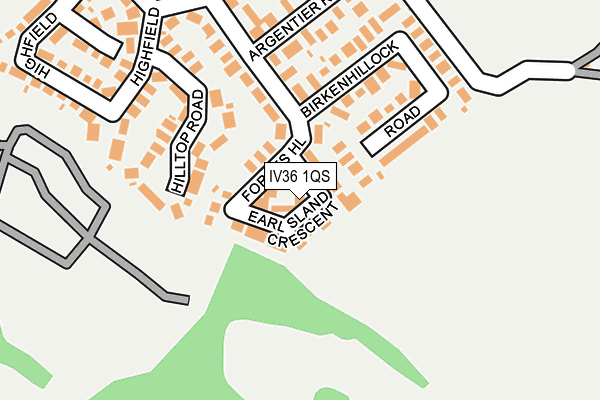 IV36 1QS map - OS OpenMap – Local (Ordnance Survey)