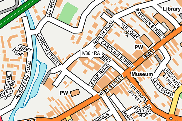 IV36 1RA map - OS OpenMap – Local (Ordnance Survey)