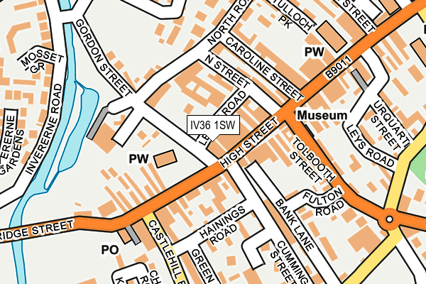 IV36 1SW map - OS OpenMap – Local (Ordnance Survey)