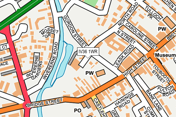 IV36 1WR map - OS OpenMap – Local (Ordnance Survey)
