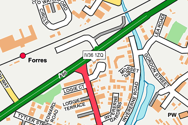 IV36 1ZQ map - OS OpenMap – Local (Ordnance Survey)