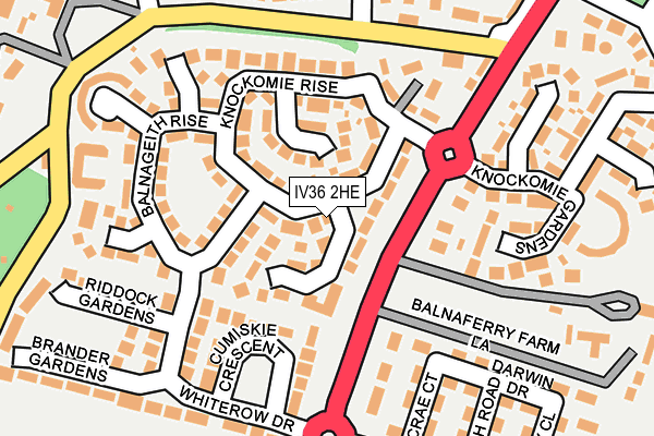IV36 2HE map - OS OpenMap – Local (Ordnance Survey)