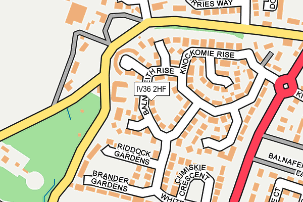 IV36 2HF map - OS OpenMap – Local (Ordnance Survey)
