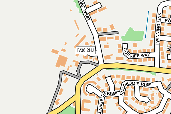 IV36 2HJ map - OS OpenMap – Local (Ordnance Survey)