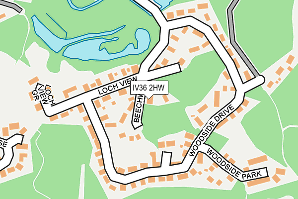 IV36 2HW map - OS OpenMap – Local (Ordnance Survey)