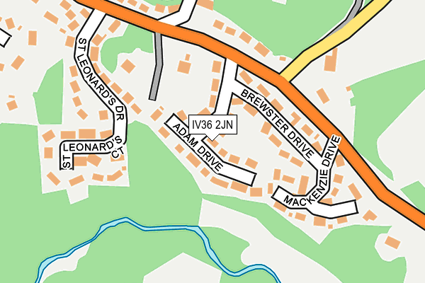IV36 2JN map - OS OpenMap – Local (Ordnance Survey)