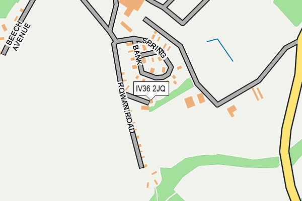 IV36 2JQ map - OS OpenMap – Local (Ordnance Survey)