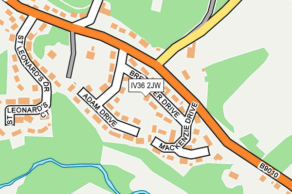 IV36 2JW map - OS OpenMap – Local (Ordnance Survey)