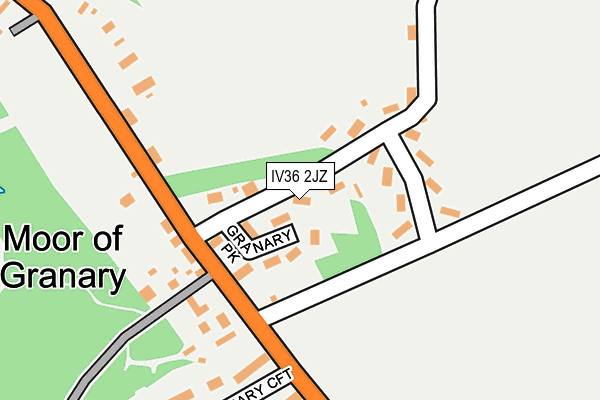 IV36 2JZ map - OS OpenMap – Local (Ordnance Survey)