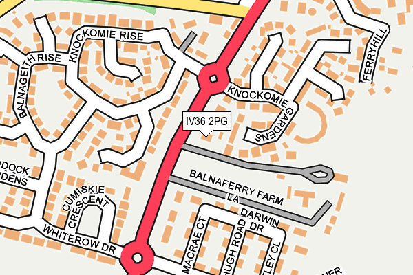 IV36 2PG map - OS OpenMap – Local (Ordnance Survey)