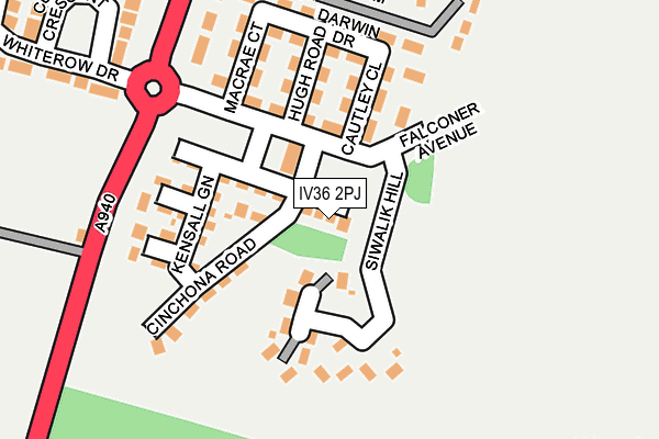 IV36 2PJ map - OS OpenMap – Local (Ordnance Survey)