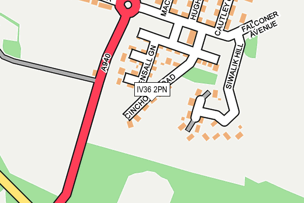 IV36 2PN map - OS OpenMap – Local (Ordnance Survey)