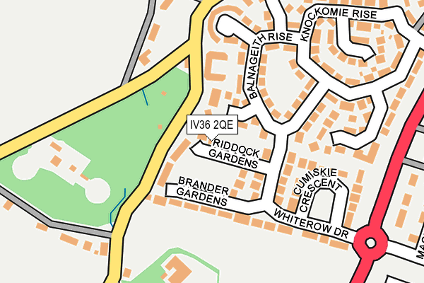 IV36 2QE map - OS OpenMap – Local (Ordnance Survey)