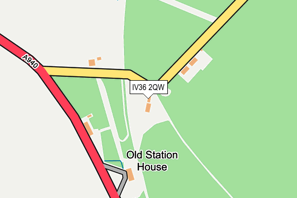 IV36 2QW map - OS OpenMap – Local (Ordnance Survey)