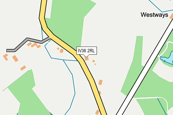 IV36 2RL map - OS OpenMap – Local (Ordnance Survey)