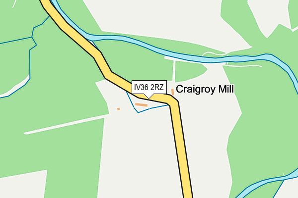 IV36 2RZ map - OS OpenMap – Local (Ordnance Survey)