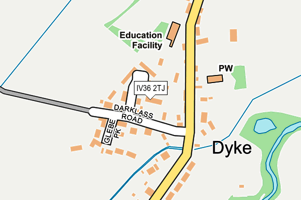 IV36 2TJ map - OS OpenMap – Local (Ordnance Survey)