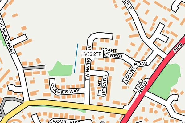 IV36 2TP map - OS OpenMap – Local (Ordnance Survey)