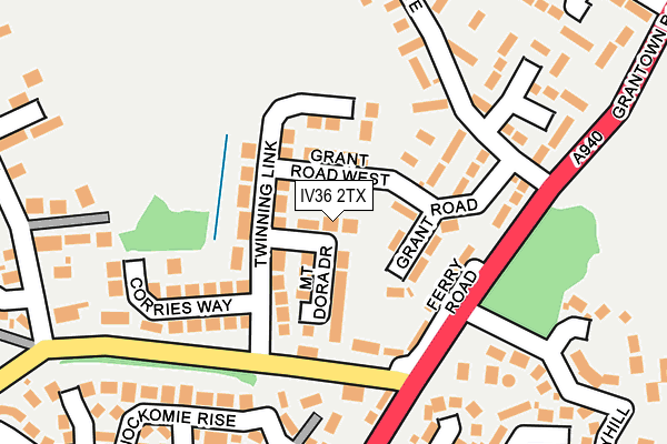 IV36 2TX map - OS OpenMap – Local (Ordnance Survey)